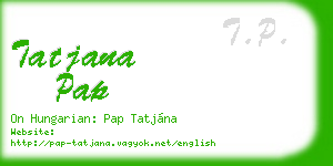 tatjana pap business card