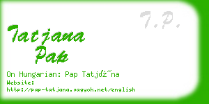 tatjana pap business card